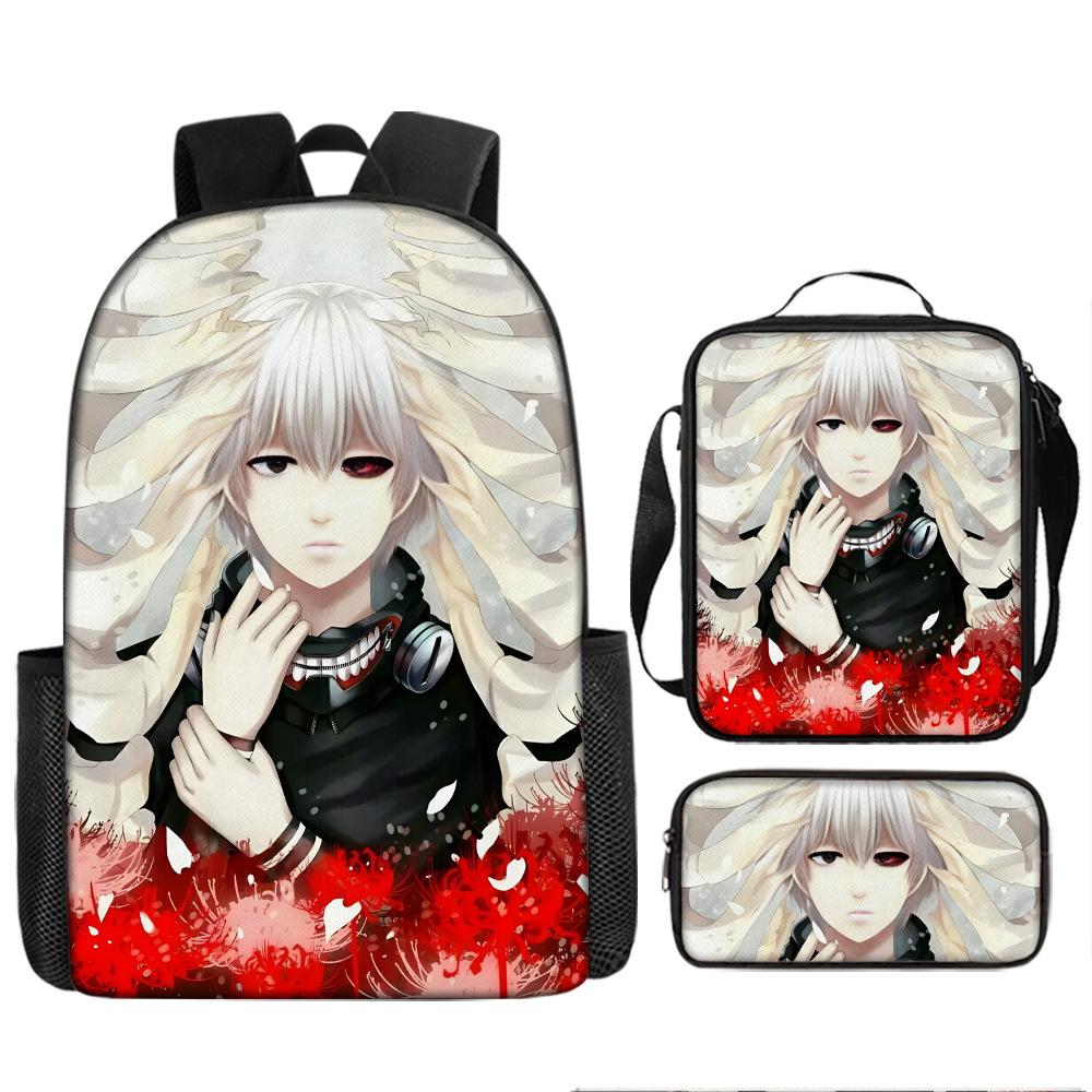 Anime Peripheral Backpack Tokyo Ghoul Food Backpack Kimuken School Bag Computer Bag Tokyo Ghoul Backpack