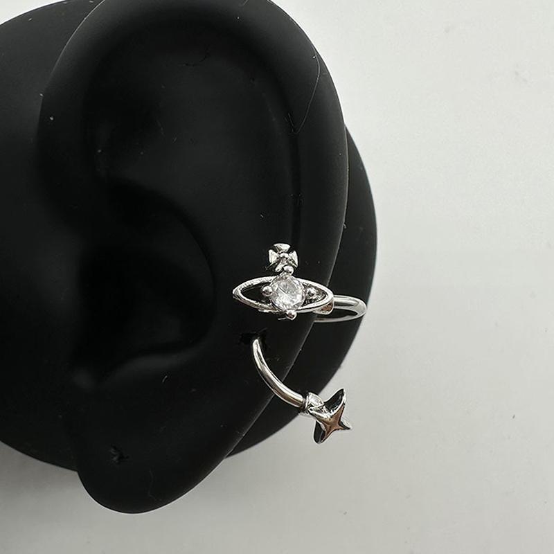 1Pcs S-Shaped Butterfly Saturn Surround Planet Spiral Ear Bone Nail For Women Ear Bone Ring Earrings Accessories