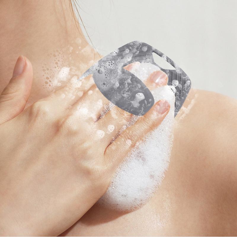 Exfoliační tělový kartáč Čisticí kartáč na záda S dírou na zavěšení Silikonový kartáč