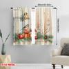 2pcs,2D Plane Printing Pattern Curtains Christmas Bird Candle Ornament Fireplace (3) Versatile 100% Polyester (without Rod)