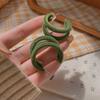 Silver needle autumn and winter hairball earrings women's high-end sense retro temperament earrings Korean niche ear jewelry