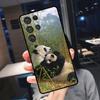 Cartoon Cute Panda Bear Cover For Samsung Galaxy S24 Ultra S25 S22 S23 Plus S20 S21 FE S9 S10 S23 FE Phone Case