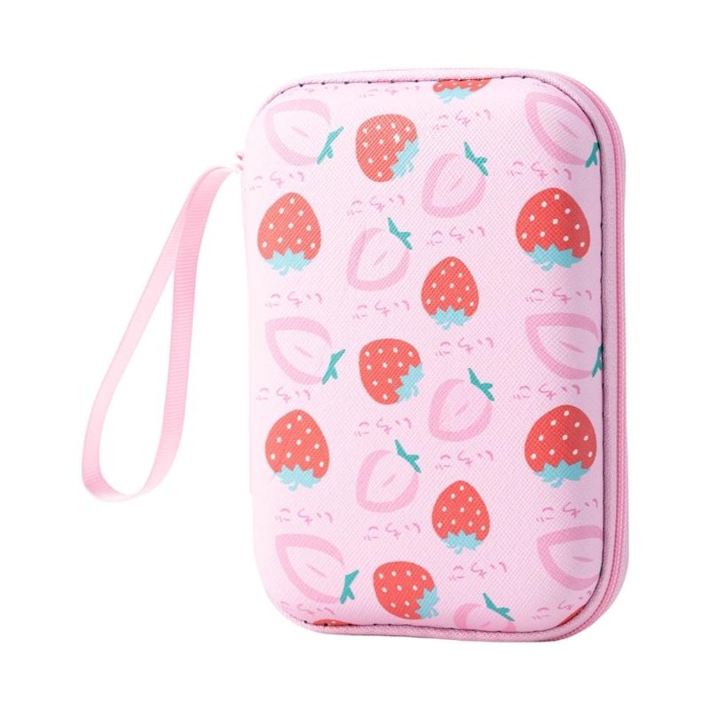 Bright Cartoon Pattern EVA Organizers Bag With Grid Compartments Smooth Zippers Portable For Office Travel