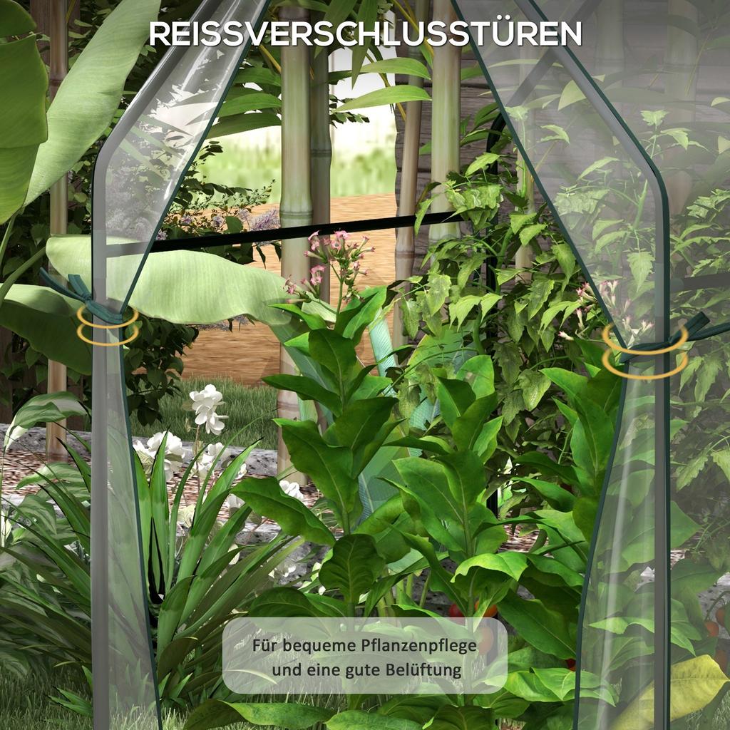 Greenhouse Cold Frame Hothouse, 90 cm x 90 cm x 145 cm, Transparent + Black