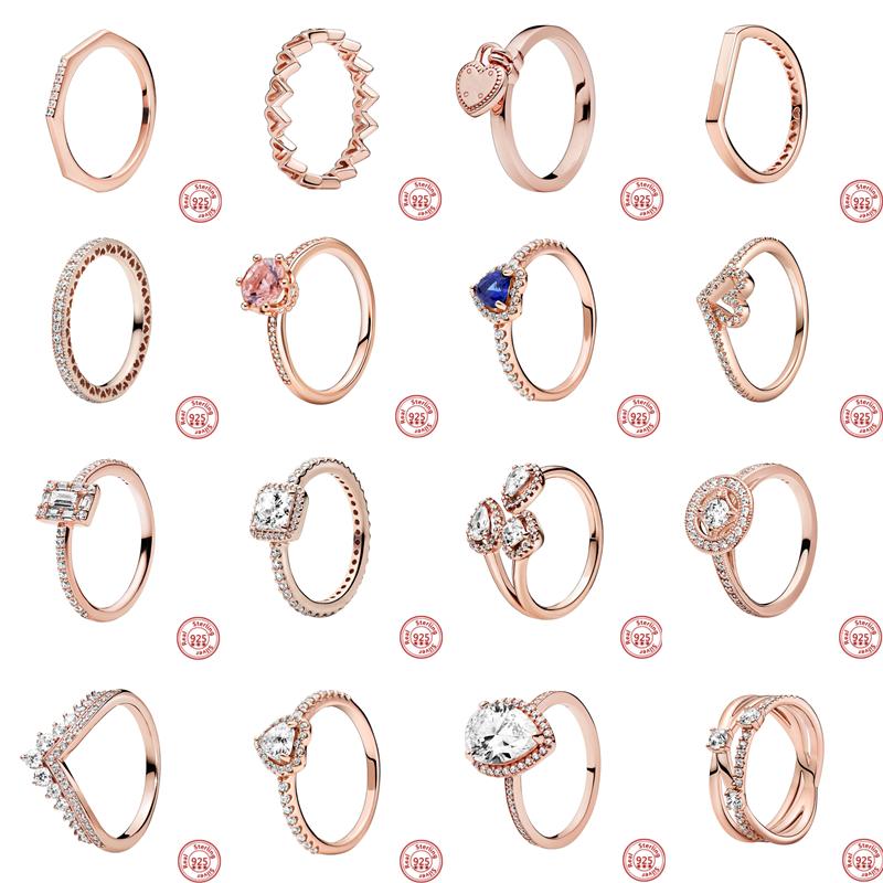 

2023 Новые блестящие модные роскошные кольца пантаро из стерлингового серебра 923 пробы для оригинальных украшений на годовщину свадьбы европейской женской вечеринки