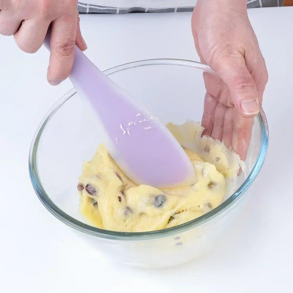Silikonskraper Alt inkludert kremsmørspadekake Sjokolade Dessertbakeverktøy Non-stick jevnere applikator