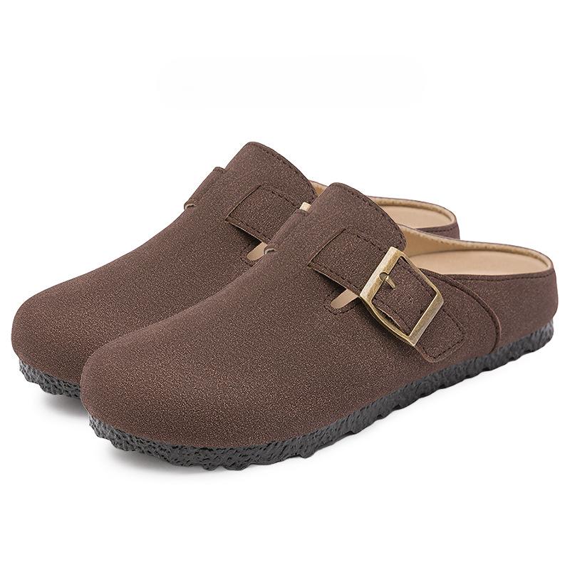 Letnie buty retro, codzienne leniwe buty z noskami, półkapcie damskie, płaskie kapcie damskie