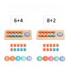 Pädagogisches Holzspielzeug Zehn-Gitter-Anordnung Zahlenerfassung Lehrmittel Addition und Subtraktion Arithmetik Zehn-Ziffern-Zähler Kindermathematik