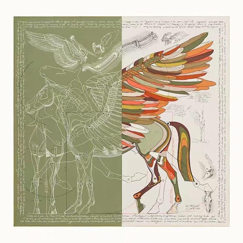 Blue Begonia Mulberry Silk Square Scarf