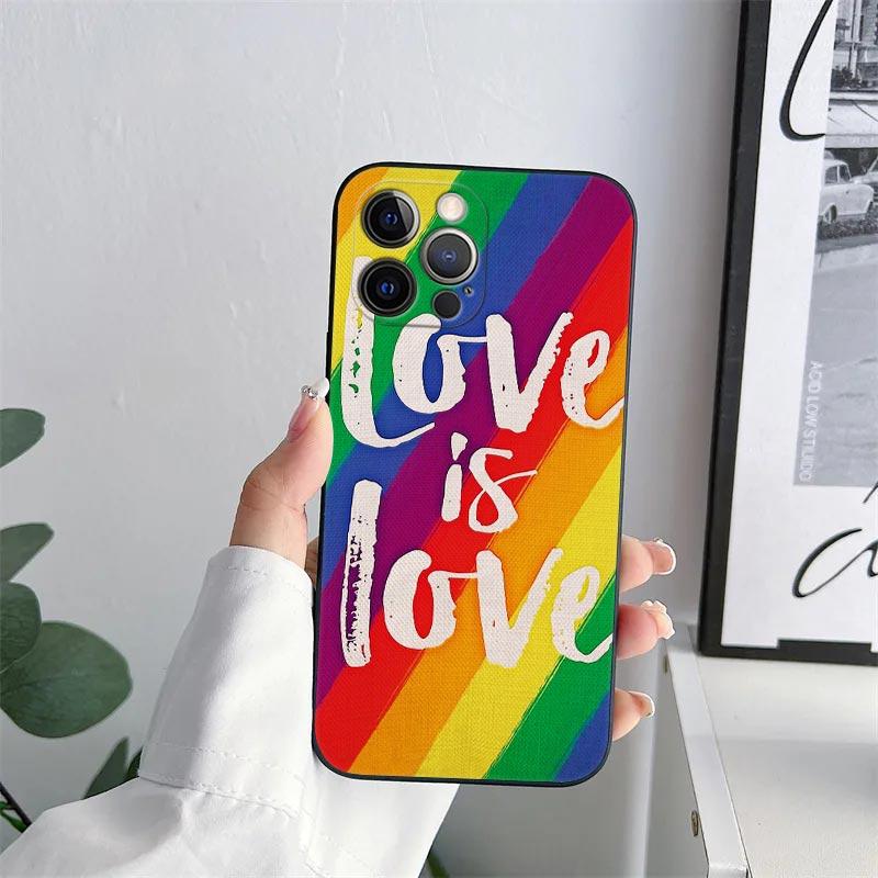 Gay Pride Flag Lesbians LGBT Phone Case for iPhone 11 15 Pro Max Case Coque 14 Plus 13 Pro 12 X XS XR 7 8 SE 2020 TPU Soft Cover