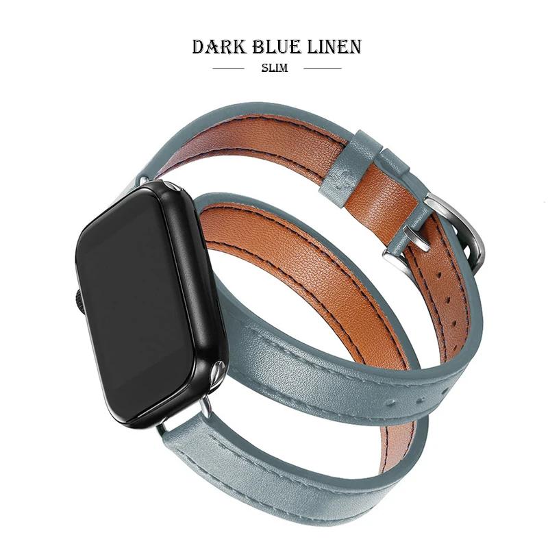 Leather Strap for Apple Watch Band 49mm 41mm 45mm 40mm 44mm Correa For IWatch Series 9 8 7 6 SE 5 4 Ultra 2 Replacement Bracelet