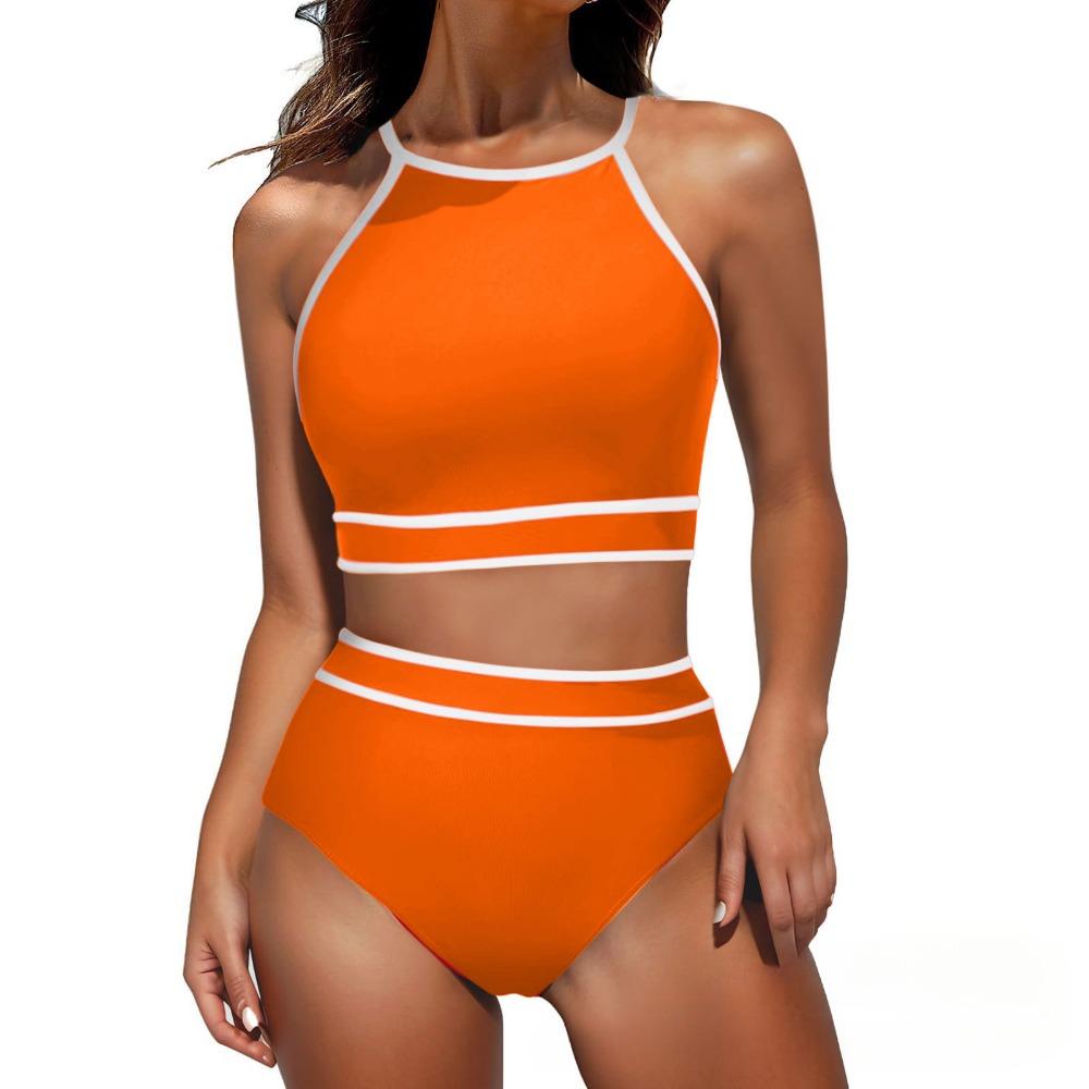 European and American Sexy Multi-color Swimwear Women's One-piece Swimsuit
