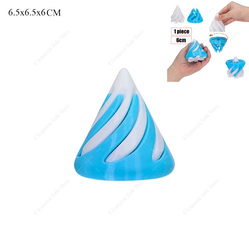 3D Printed Spiral Cone Impossible Pyramid Passthrough Fidget Toys Kids Sculpture Pass Through Vortex Thread Decompression Dolls