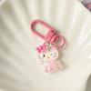 Sanrio Anime Hello Kitty Transparent Fine Flashing Keychain Cartoon Cinnamon Dog Kuromi Melody Bag Pendant Cute Key Accessories