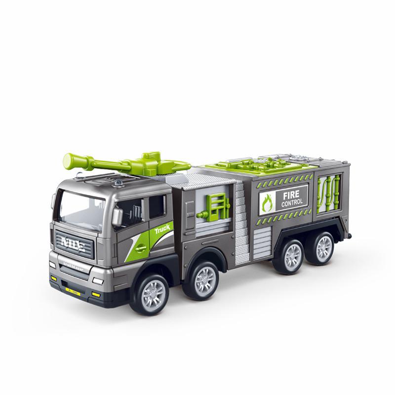 Rescue Simulation Alloy Fire Truck Children Inertia Car Toy Extensible Ladde