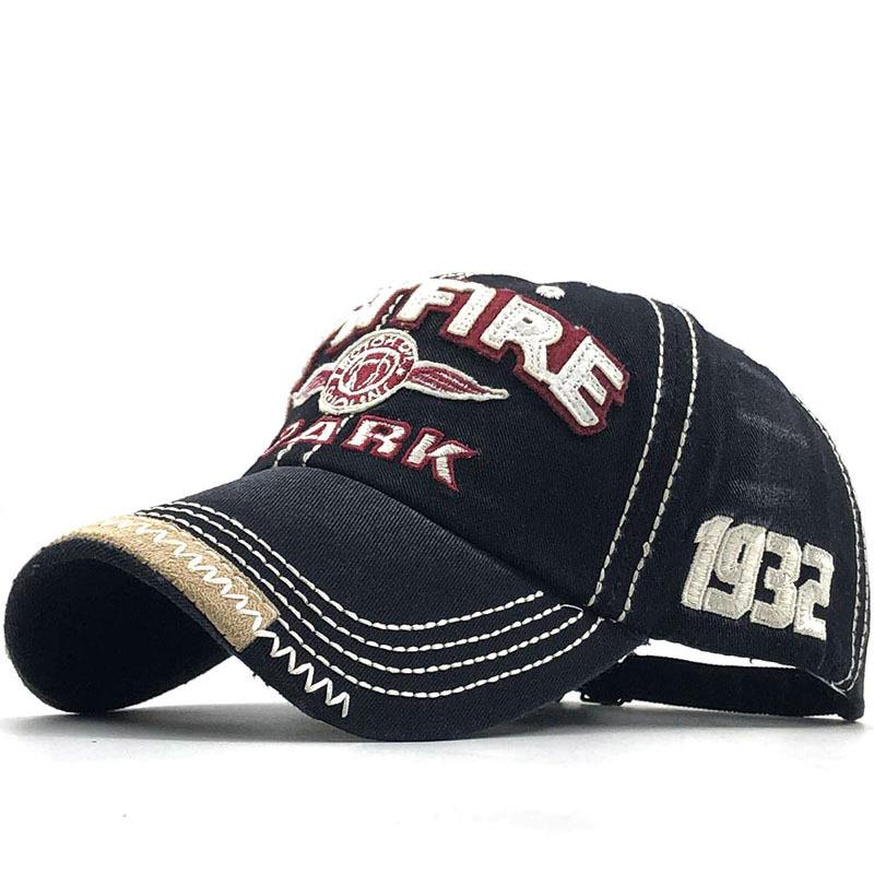 SPARK Alphabet Washed Cotton Baseball Cap Male and Female Alphabet Embroidered Cap Sunshade Sunscreen Cap