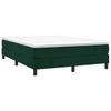 Cama con Somier y Colchón Verde Oscuro 140 x 190 cm Terciopelo