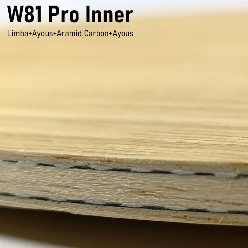 LOKI W81 Pro Serie Tischtennis Holz Inner Außen Professionelles Ping Pong Holz 5 Holz 2 Faser Pingpong Grundholz für Angreifen