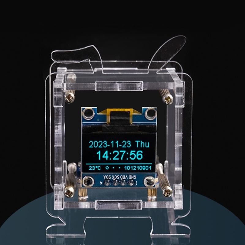 WiFi Clock Module OLED Splay Y Time Date Temperature Humidity Weather Forecast Indicator DC5V Clock