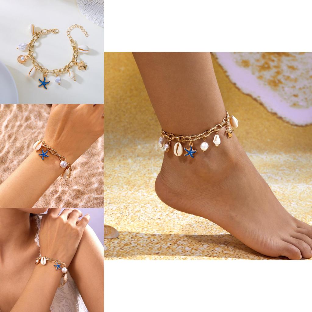 Bohemian Beach Shell Jewelry Summer Fashion Pearl Bracelet For Women