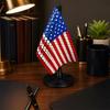 Cota de Malha com Bandeira dos EUA Decoração Patriótica para Mesa, Escultura da Bandeira Americana Impressa em 3D, Decoração de Mesa para o 250º Aniversário do Dia da Independência para 4 de Julho