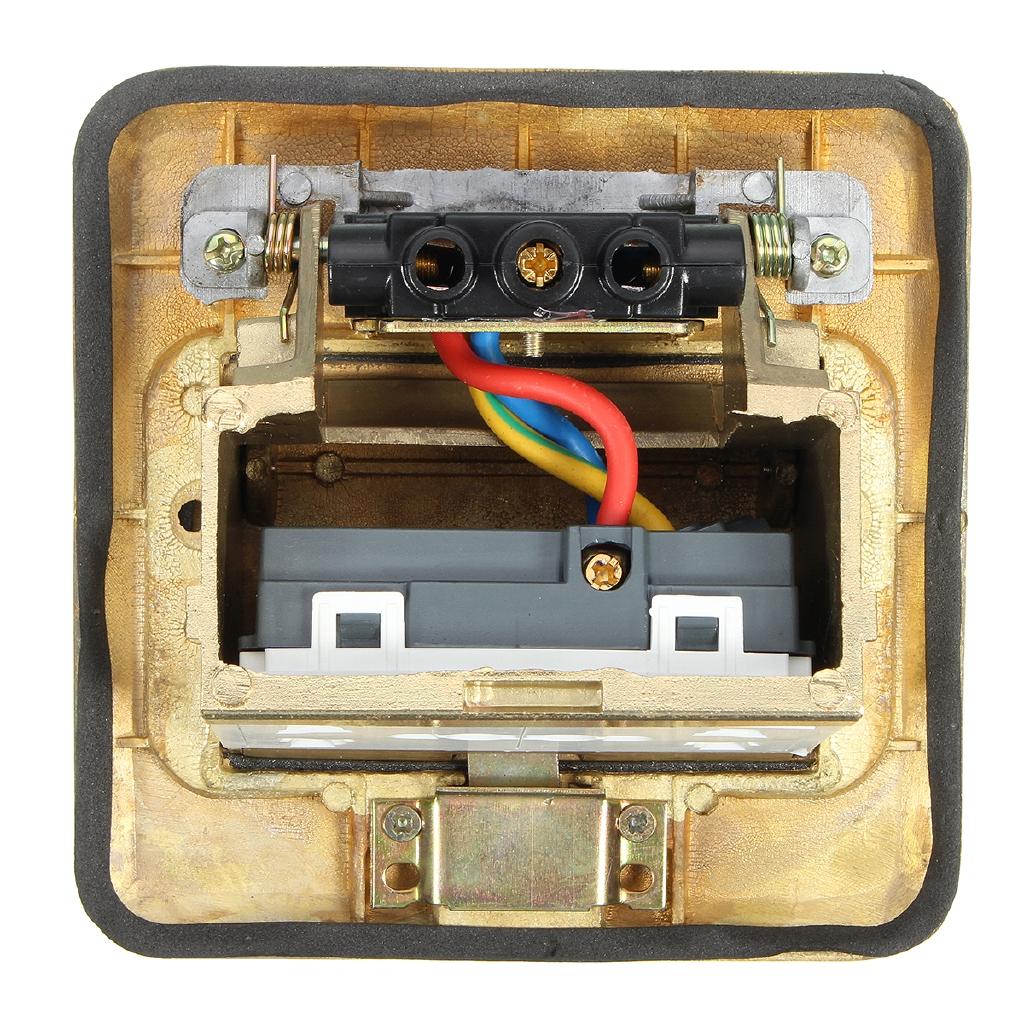 Universal 250V Floor Ground Outlet Socket 6 Prong Receptacle For Kitchen Office Home Outlet