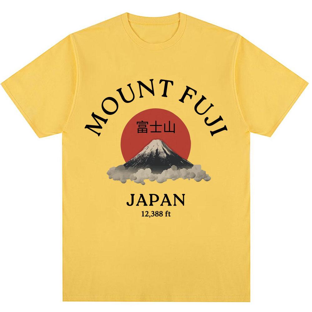 Japanese Style Mount Fuji Graphic Tshirts Fashion Vintage Novelty Unisex Unisex T Shirt Oversized Soft Cotton Casual Summer Tshirt