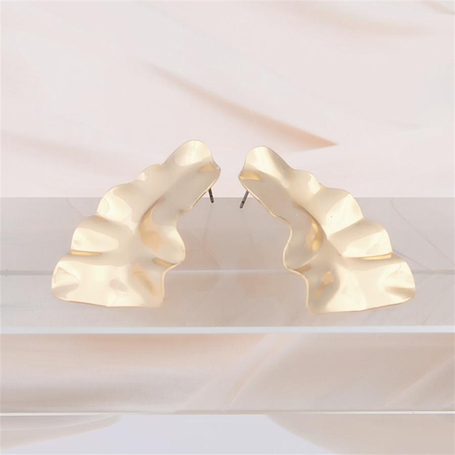 New Shiny Pendant Earrings Rose Gold Simple Rectangular Earrings Ladies Exquisite Earrings Stud Earrings