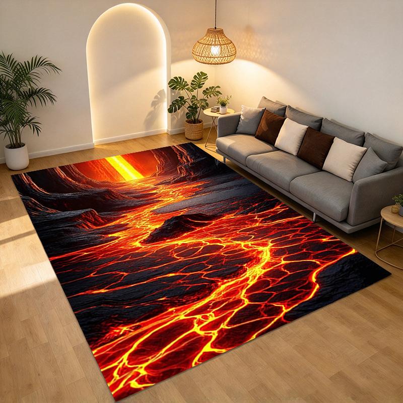 Lava Flow Living Room Nonslip Area Rug Soft Carpet For Bedroom Game Playroom Sofa Office Home Decor Doormat Christmas Gift C926164