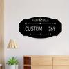 Custom Western Metal Wall Sign Personalized House Number Door Hanger Home Decor