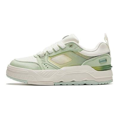 Tênis Feminino de Cano Baixo Durável Antiderrapante com Absorção de Choque Tênis Feminino Branco Verde 922428002-5