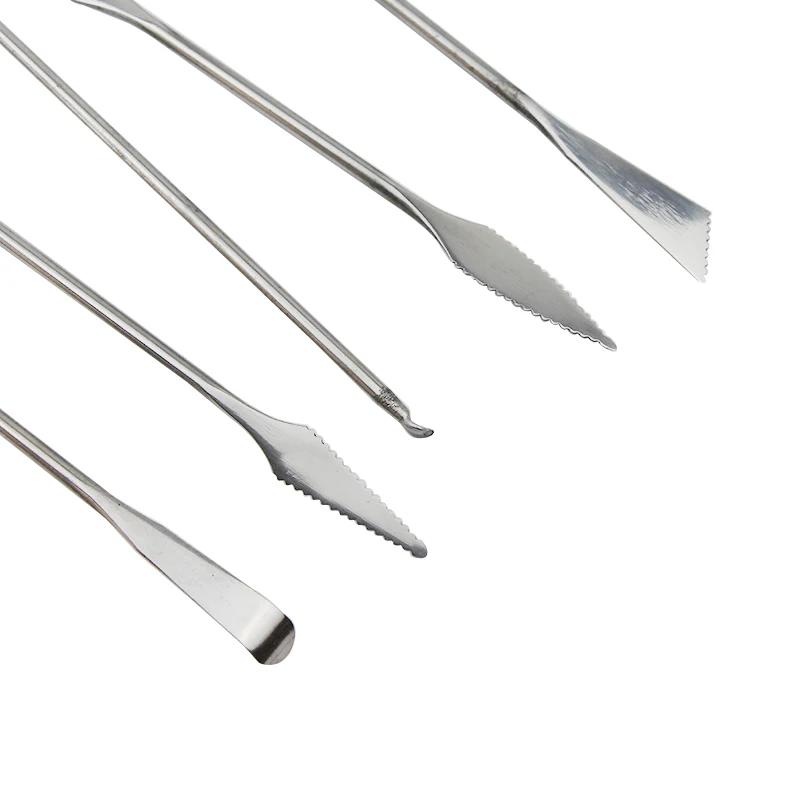 5-piece set of stainless steel knives, red card clay modeling tools, clay products, auxiliary gear knife type pottery tools