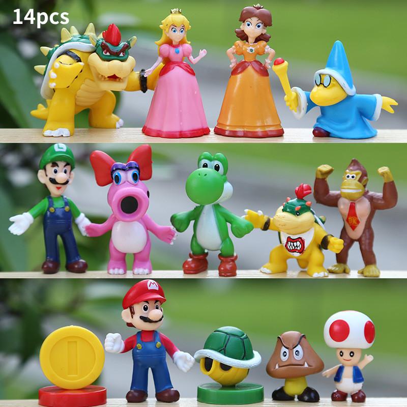 Cute Anime Character Figurines Adorable Pvc Miniature For Desk Cake Decor