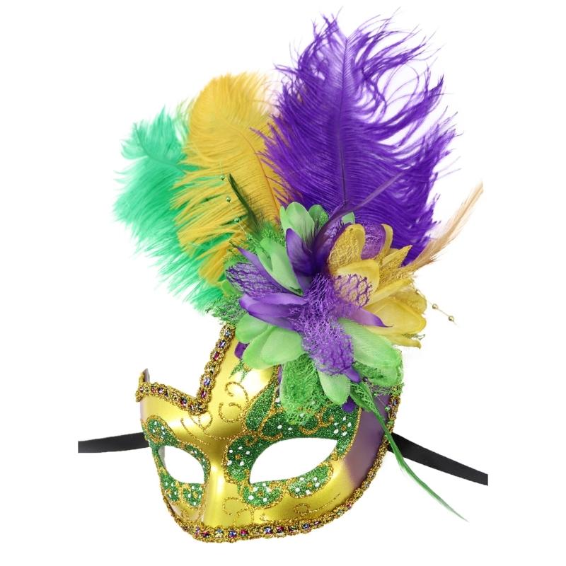 Mardi Gras Masquerade Masks Mardi Gras Party Masks Plastic Texture Festival Masks for Theme Parties and Festival Event