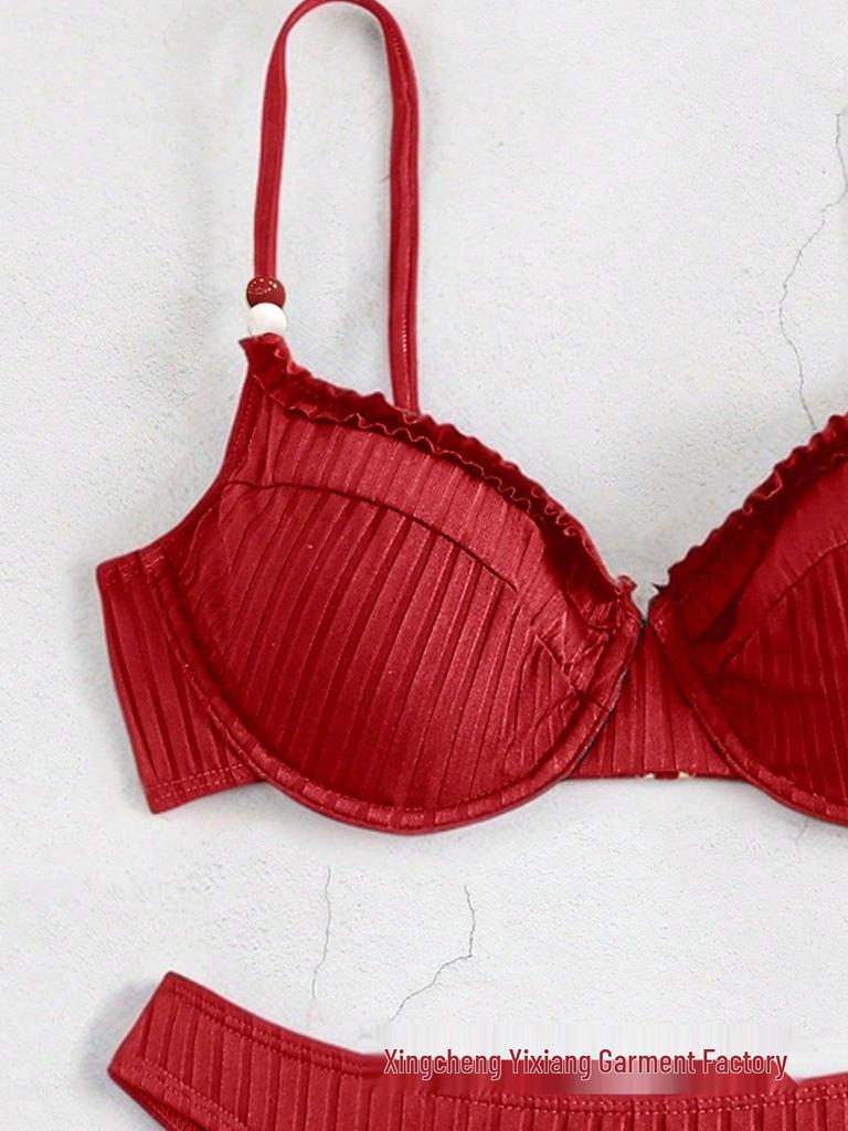 2024 European and American Solid Color Underwire Bikini - Sexy Women's Beach Swimsuit