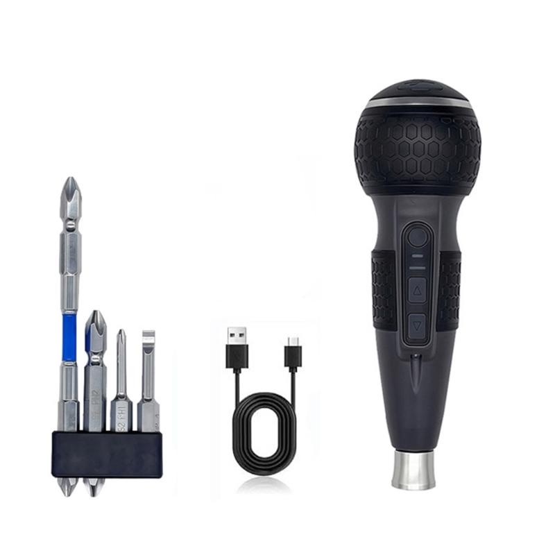 

High Speed Mini Electric Drill Cordless Design USB Fast Charging Torques Adjustment Perfect for Household Repairs синій