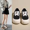 2025 Spring New Fashionable Platform White Shoes Ins Women's Shoes Comfortable and Lightweight Versatile Big Head Bread Shoes BR992