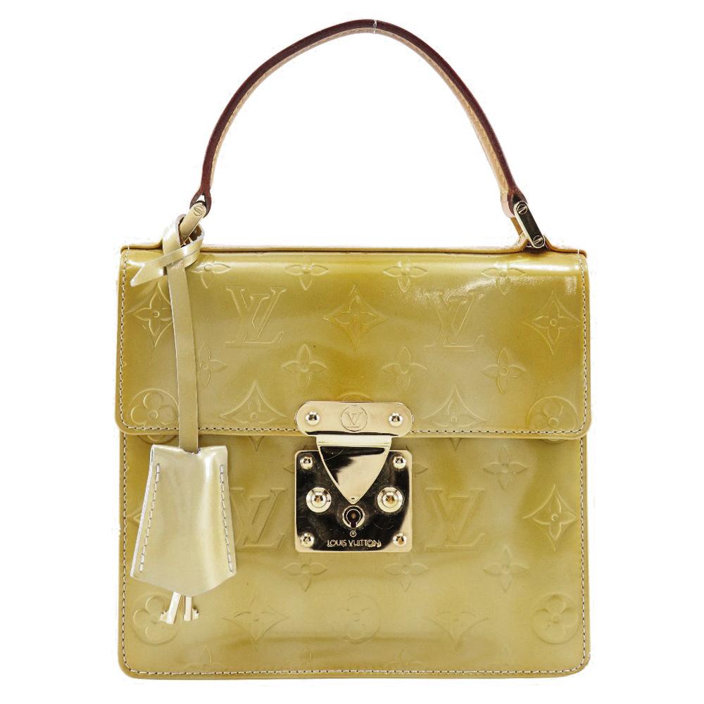 

LOUIS VUITTON Spring Street Handbag M91068 Lime yellow yellow Monogram Vernis Women Used