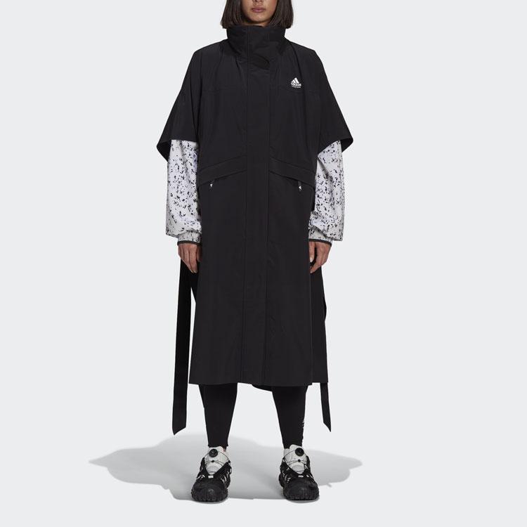 adidas Originals Hyke Collaboration Mountain Poncho Long Sports Jacket Women Jackets Black GP3033