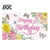 Double-sided Printed Banner Happy Birthday Backdrop, Party Photo Background Cloth for Celebration, Decorative Bunting Flag Decor Kids Women, Supplies