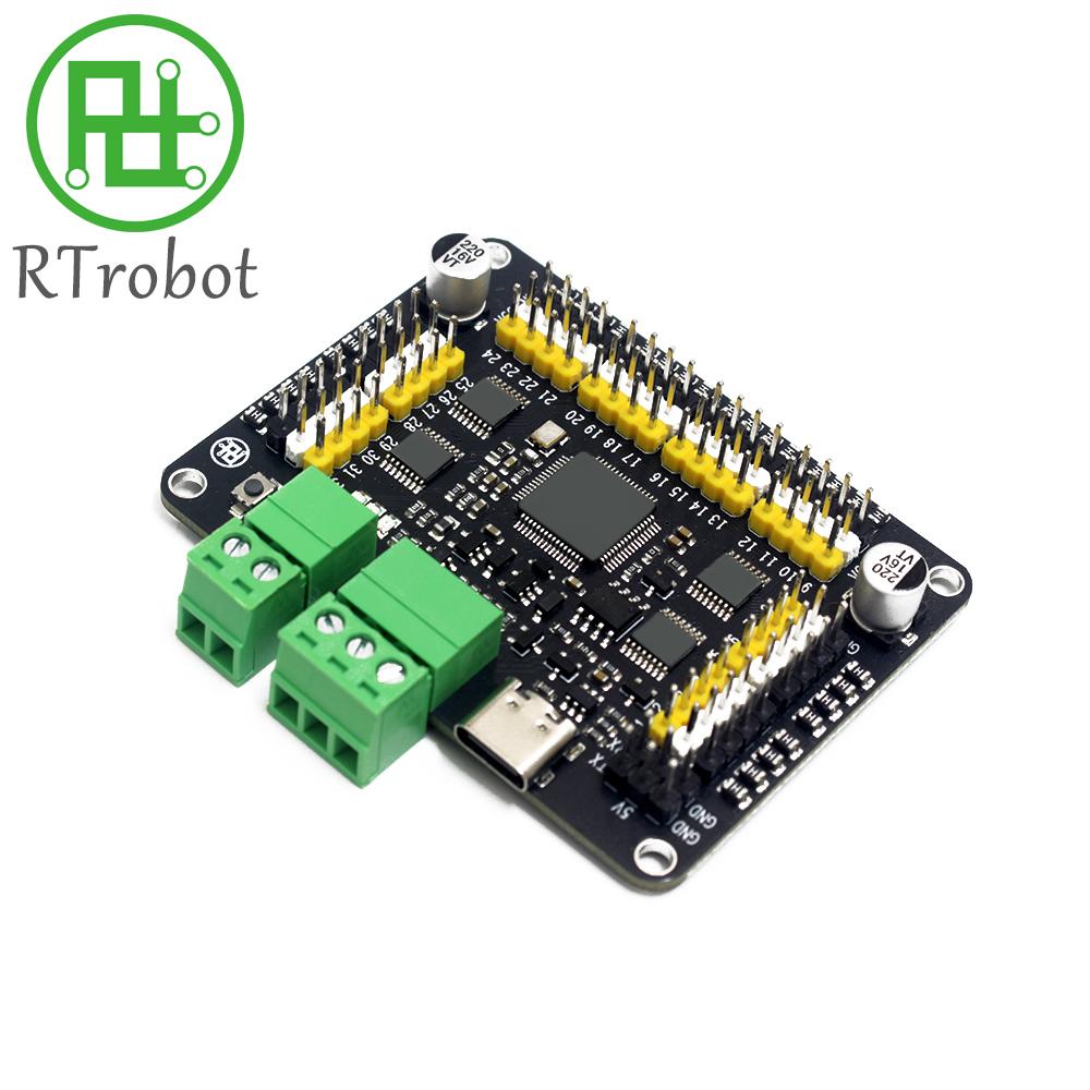 32 24 16-Kanal Roboter-Servo-Steuerplatine Servo-Motor-Controller PS-2 Drahtlose Steuerung USB/UART-Verbindung Mod