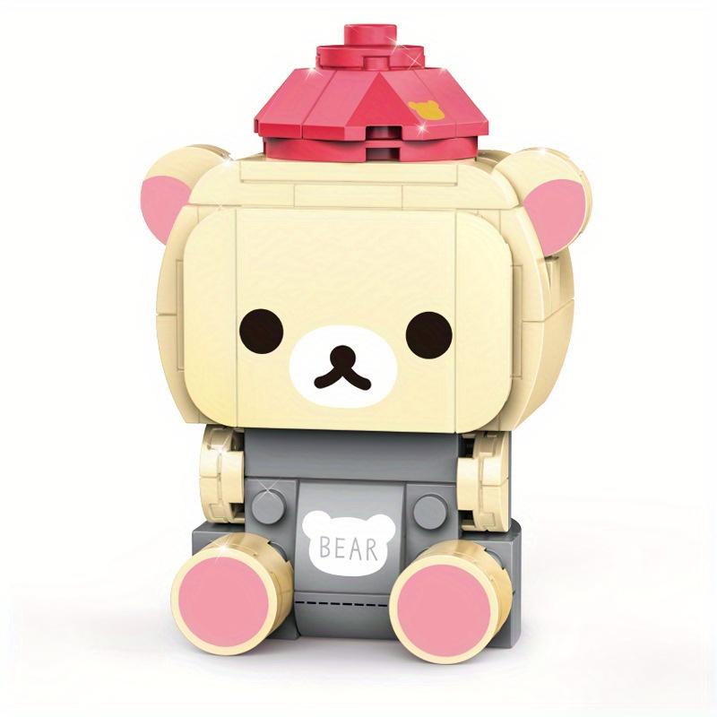 150 Particle Cartoon Bear, Small Particle Assembled Building Blocks Toy Model, Trend Creative Decoration, Gift