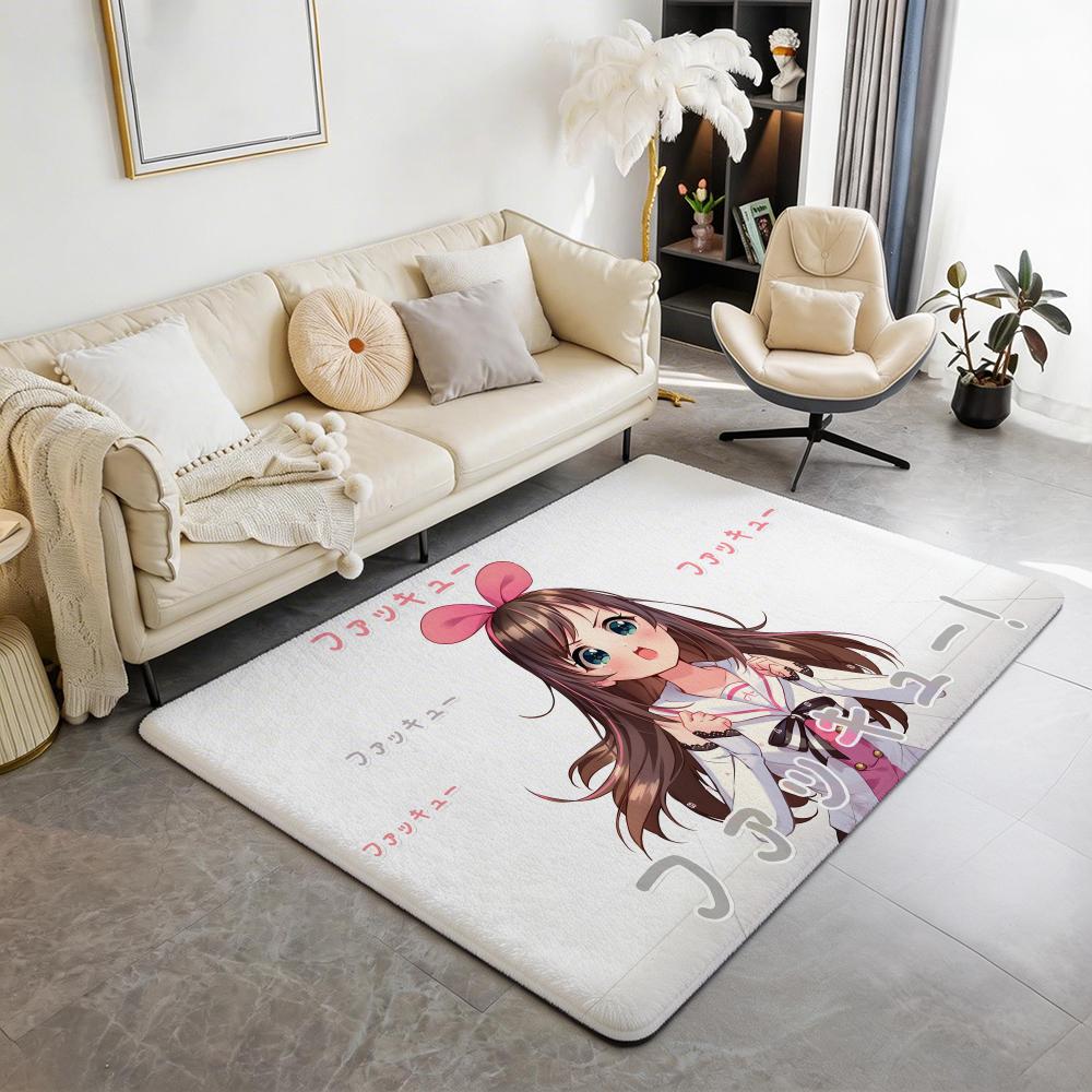 Character K Kizuna AI Floor Mat Eco Flannel Doormat Non Slip Odorless Indoor Floor Rug Soft Short Plush Home Mat
