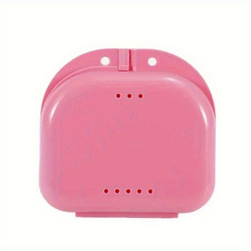 Portable Colored Fake Teeth Storage Boxes Tooth Retainer Mouth Guard Denture Storage Plastic Box Oral Household Hygiene Supplies.