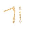 925 Silver Needle Long Chain Stud Earrings For Women Exquisite Zircon Geometric Tassel Pendant Earrings Luxury Jewelry