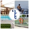 Adjustable Telescopic Swimming Poles Hook Above Ground Pool Poles Hanger Swimming Pool Side Storage Shelf Enduring