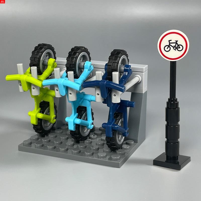 MOC Steine Fahrrad Rahmen Mountainbike Stadt Zusammengebaut Bausteine Friends Spielzeug Kinder Geburtstagsgeschenke