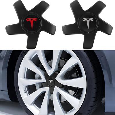 4pcs For Model 3 Model Y 2018-2021 1844234-B Auto Accessories 19-inch Car Wheel Hub Center Cover Emblem Modification Parts