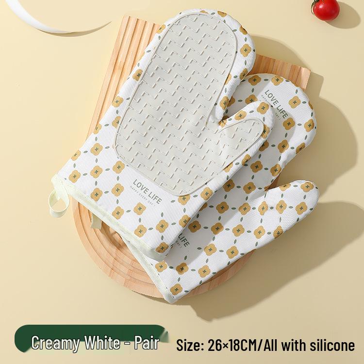 Mănuși de cuptor din silicon rezistent la căldură: Izolant, Anti-Opărire, pentru Bucătărie și Coacere