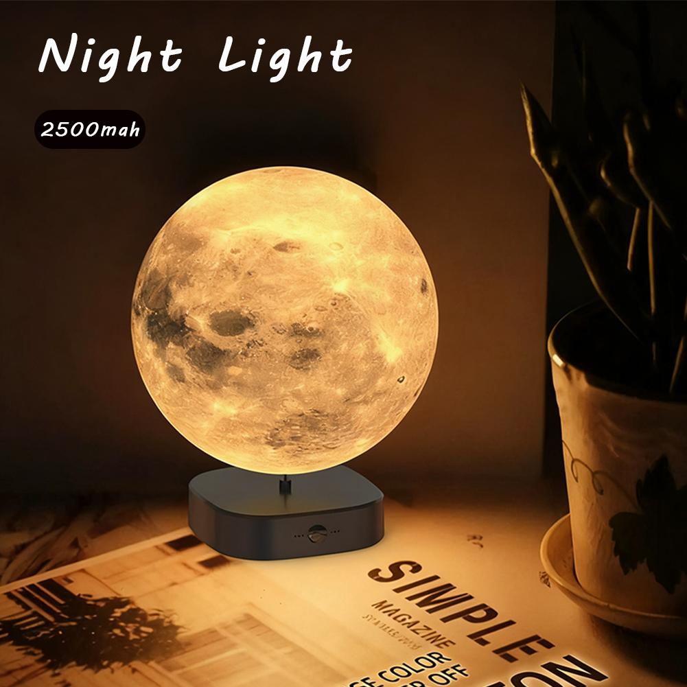 LED Night Light 3D Print Moon Lamp Rechargeable Color Change 3D Light Touch Moon Lamp Children's Lights Night Lamps Dropshipping